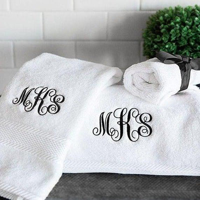 Monogrammed Luxury Bath Towel Gift Set - MKS - Qualtry