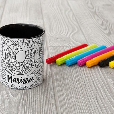 Personalized Kids Coloring Mugs -  - Qualtry