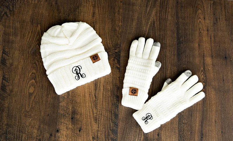 Personalized Beanie and Glove Gift Set -  - Qualtry
