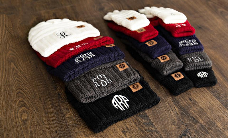 Personalized Beanie and Glove Gift Set -  - Qualtry