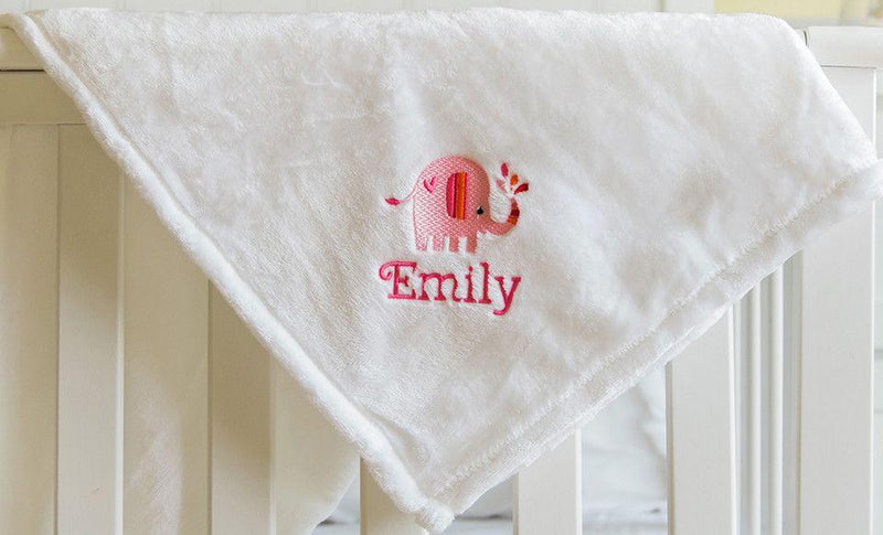 Personalized Embroidered Baby Blankets with Animal Designs -  - Qualtry