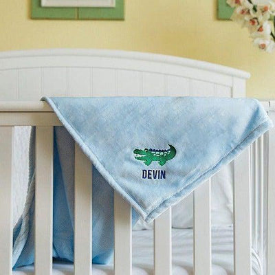 Personalized Embroidered Baby Blankets with Animal Designs -  - Qualtry