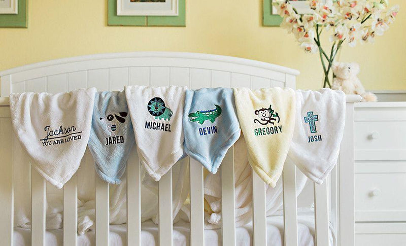 Personalized Embroidered Baby Blankets with Animal Designs -  - Qualtry