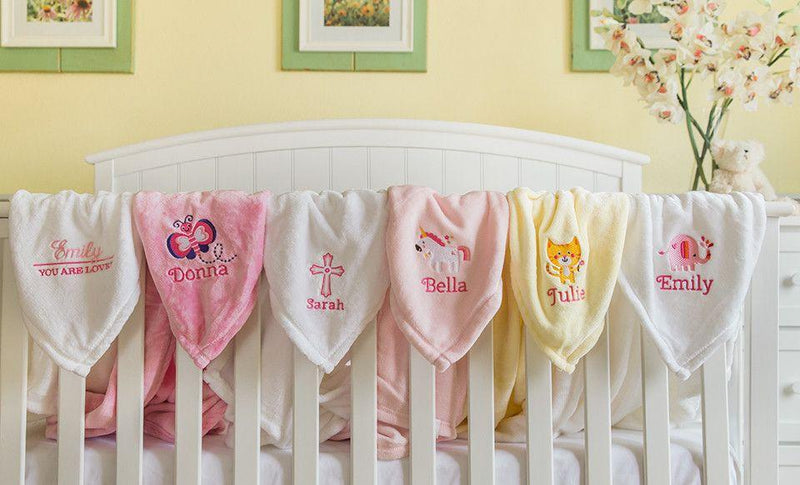 Personalized Embroidered Baby Blankets with Animal Designs -  - Qualtry