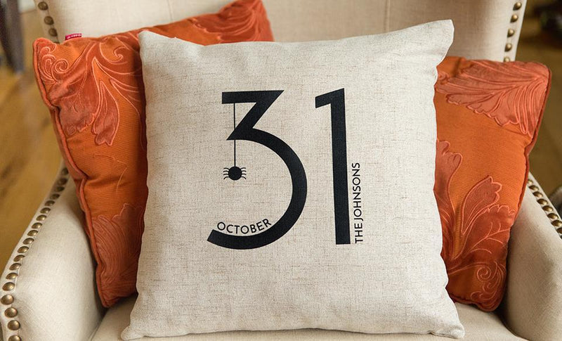 Personalized Halloween Throw Pillow Covers -  - Qualtry