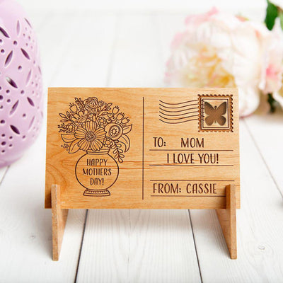 Mother’s Day Personalized Wood Postcards -  - Qualtry