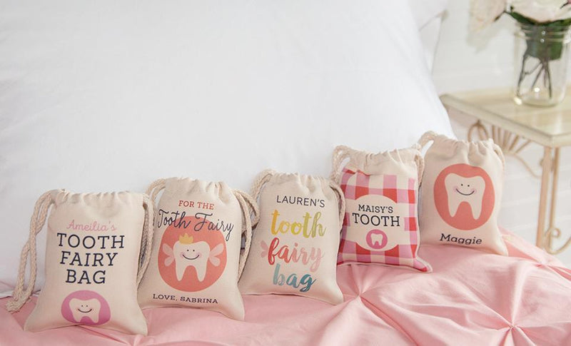 Personalized Kids Tooth Fairy Bags -