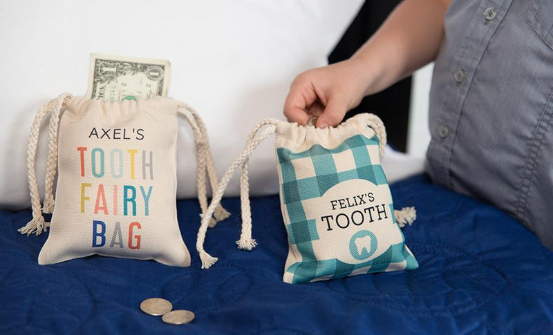 Personalized Kids Tooth Fairy Bags -