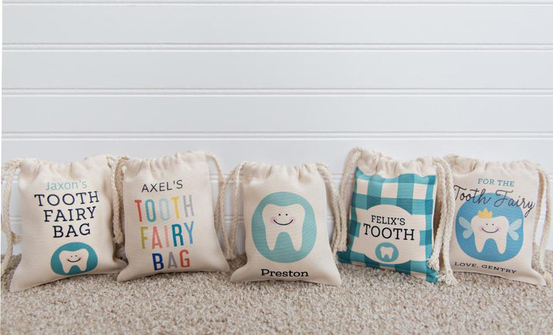 Personalized Kids Tooth Fairy Bags -