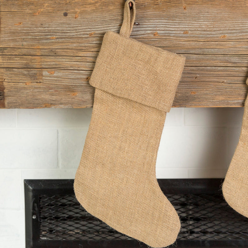 Stockings - Burlap Stocking