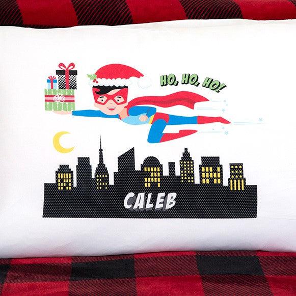 Personalized Christmas Boys Superhero Pillowcases -  - Qualtry