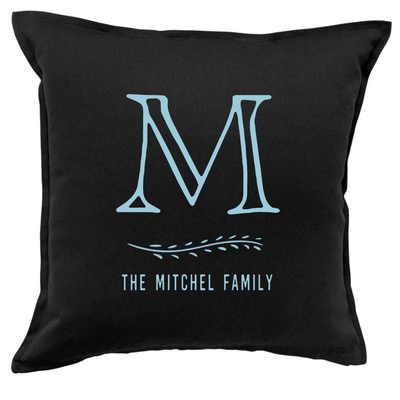 Monogram Colorful Throw Pillow Covers -  - Qualtry