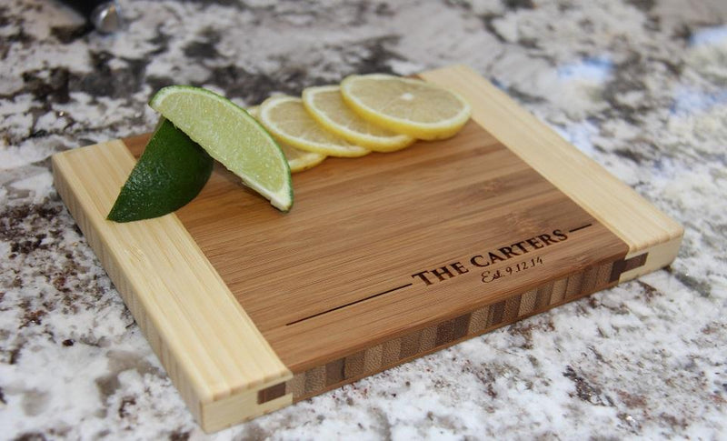 Personalized Two Tone Bamboo Cutting Board -  - Qualtry