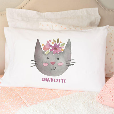 Personalized Kids Whimsical Dog and Cat Pillowcases -  - Qualtry