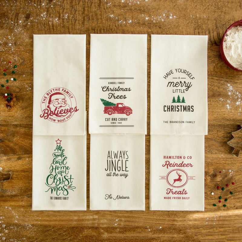 Personalized Christmas Tea Towels -  - Qualtry