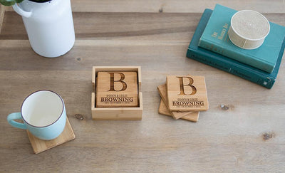 Personalized St. Patrick’s Day Bamboo Coasters – Set of Four -  - Qualtry