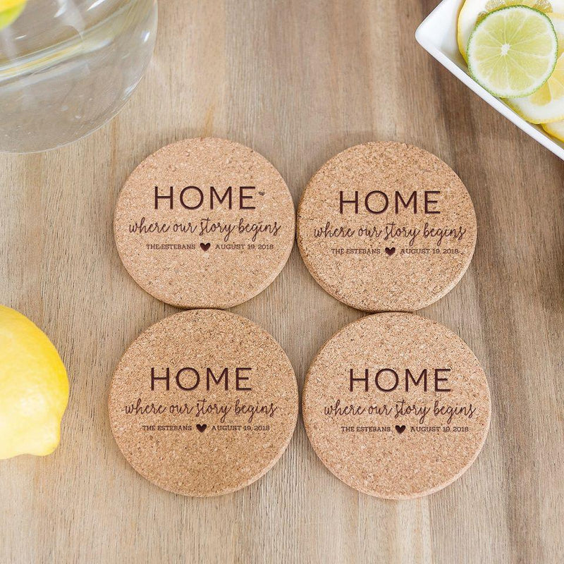 Personalized Thick Cork Coasters -