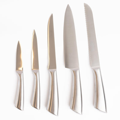Set of 5 Stainless Steel Knives -  - Qualtry