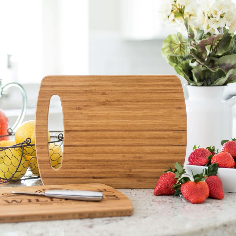 Flourish Monogram Medium Easy Carry Cutting Board -  - Qualtry
