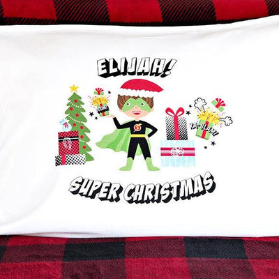 Personalized Christmas Boys Superhero Pillowcases -  - Qualtry