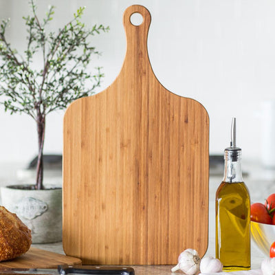 Personalized Friendsgiving Handled Bamboo Cutting Boards - Extra-Large - Qualtry