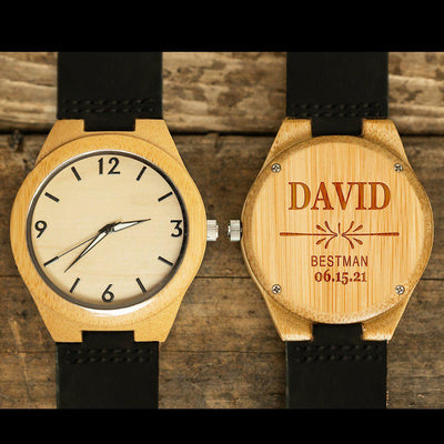 Groomsmen Personalized Wood Watches -  - JDS