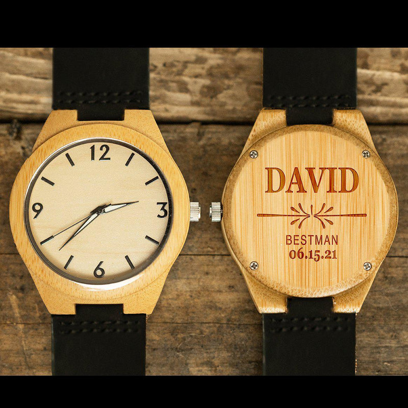 Groomsmen Personalized Wood Watches -  - JDS