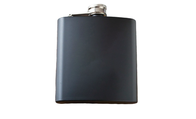 Personalized Matte Black Groomsmen Flask - 6 oz. -