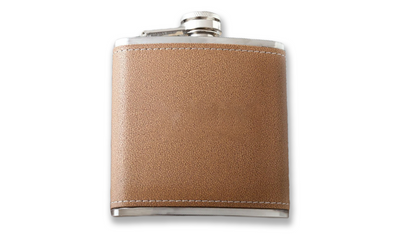 Personalized 6 oz. Leather Hide Flask -  - JDS