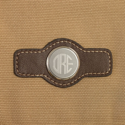 Personalized Leather and Canvas Golf Shoe Bag -  - JDS
