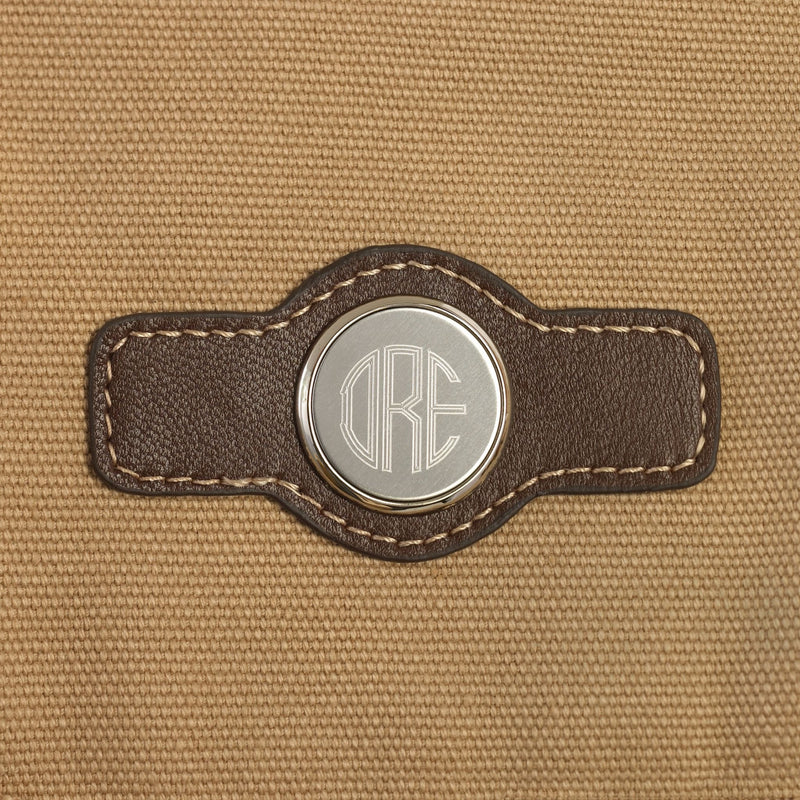 Personalized Leather and Canvas Golf Shoe Bag -  - JDS