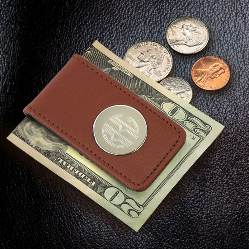 Personalized Brown Magnetic Money Clip -  - JDS