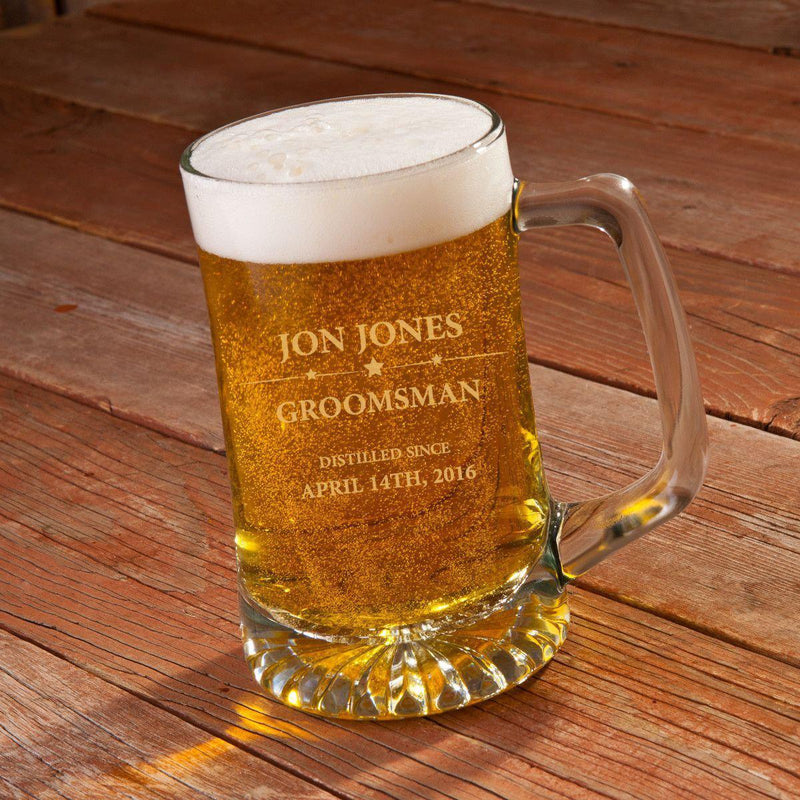 Personalized Groomsman 25 oz. Beer Mug -  - JDS