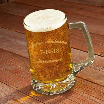 Personalized Groomsman 25 oz. Beer Mug -  - JDS