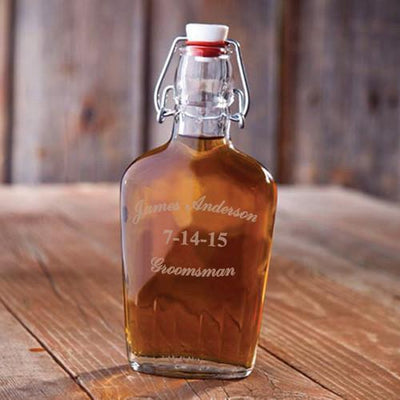 Personalized Groomsman Glass Flask -  - JDS