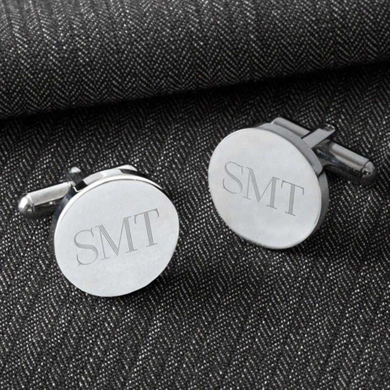 Personalized Classic Round Monogram Cufflinks -  - JDS