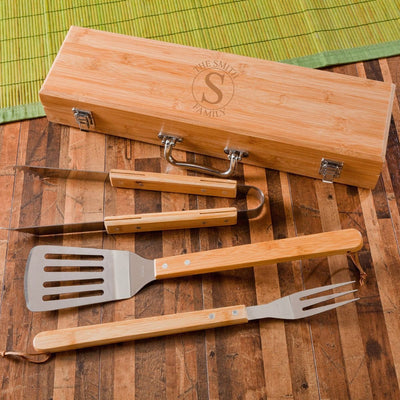 Personalized BBQ Grill Set - Custom Logo -