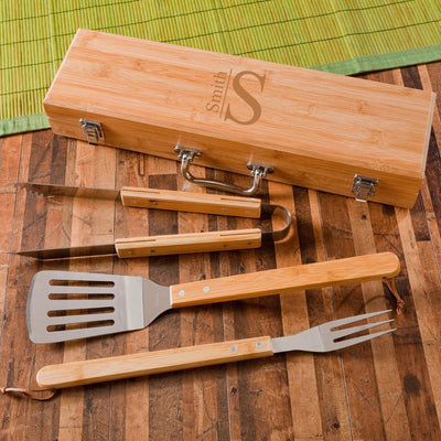 Personalized BBQ Grill Set - Custom Logo -