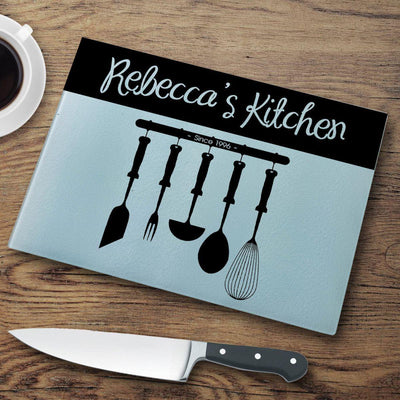 Personalized Glass Cutting Board - Utensils - JDS