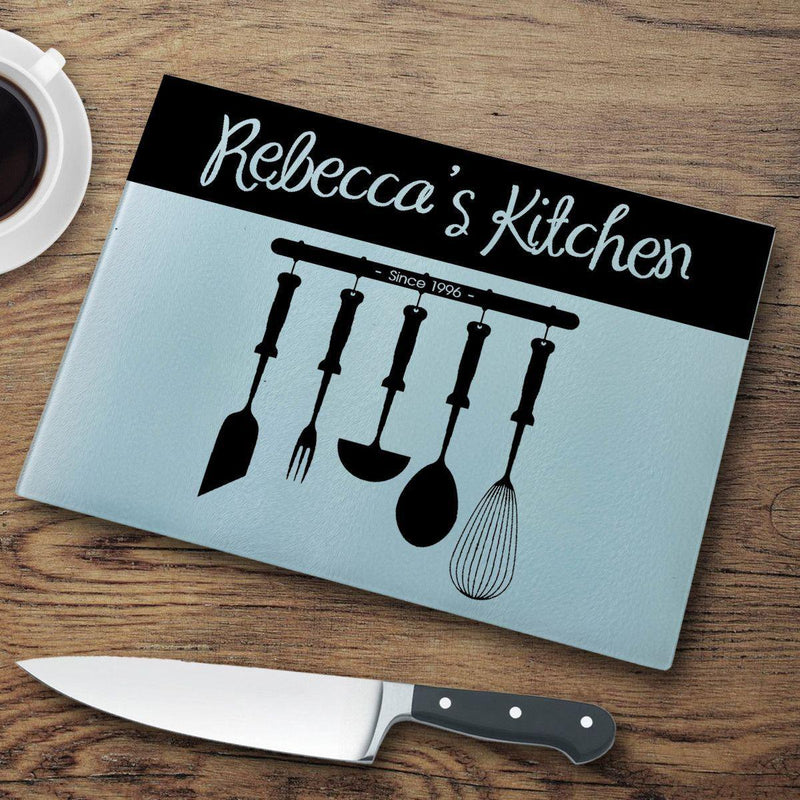 Personalized Glass Cutting Board - Utensils - JDS