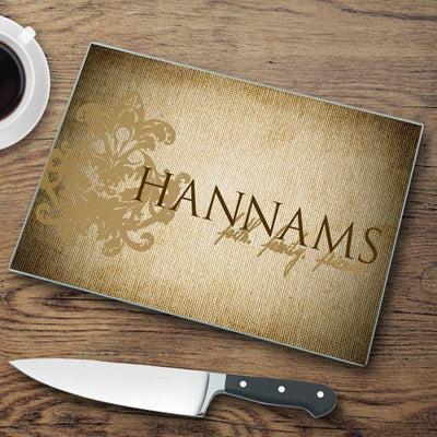 Personalized Glass Cutting Board - Faith Family Friends - JDS