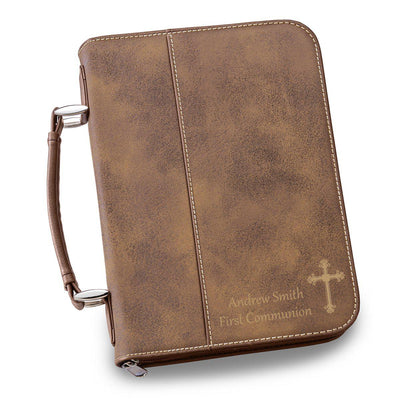 Personalized Leather Bible Cover - 6 Colors - Rustic - JDS