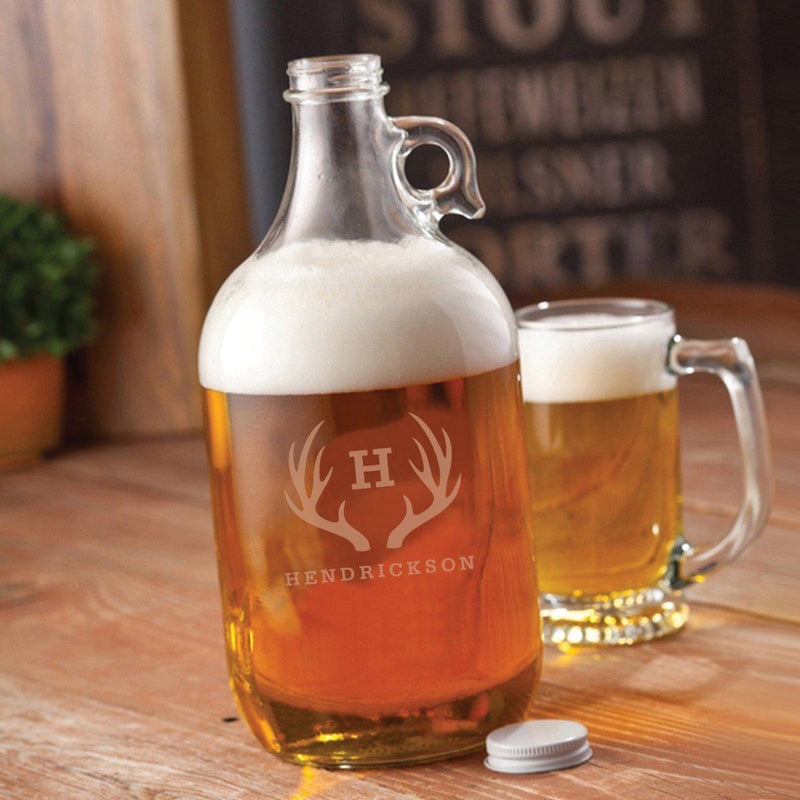 Personalized Glass Beer Growler - 64oz. -  - JDS