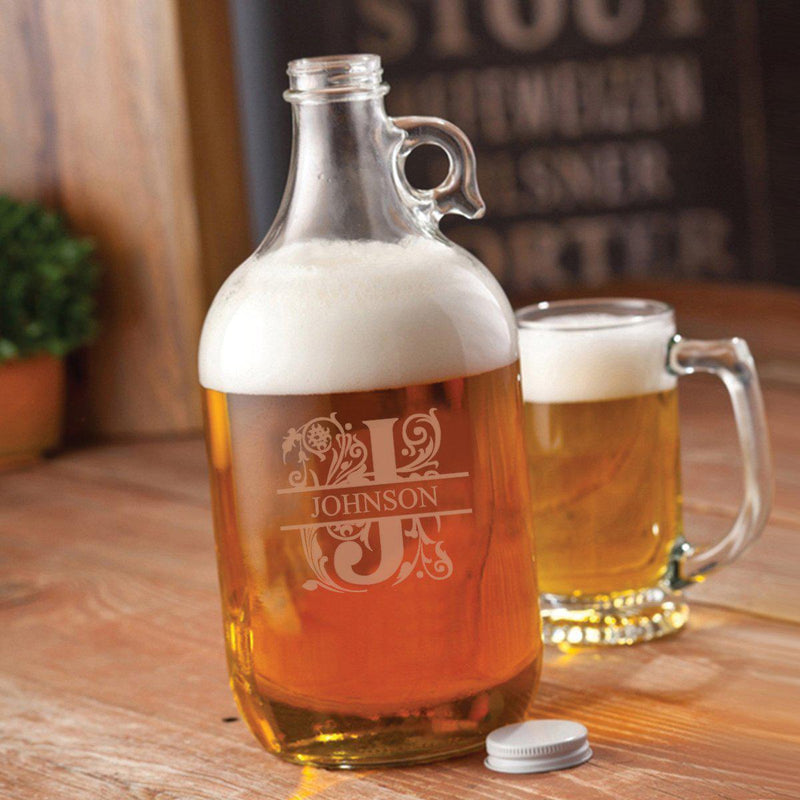 Personalized Glass Beer Growler - 64oz. -  - JDS
