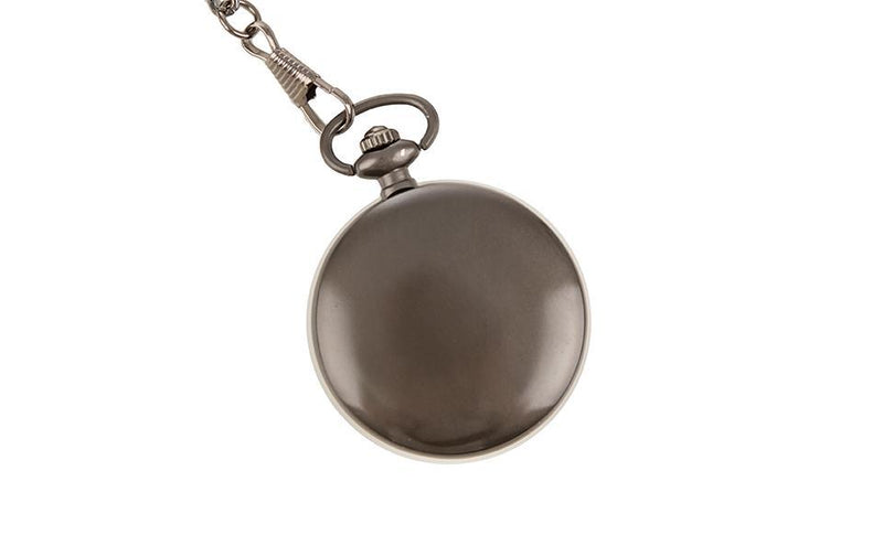Personalized Gunmetal Pocket Watch with Gears -  - JDS