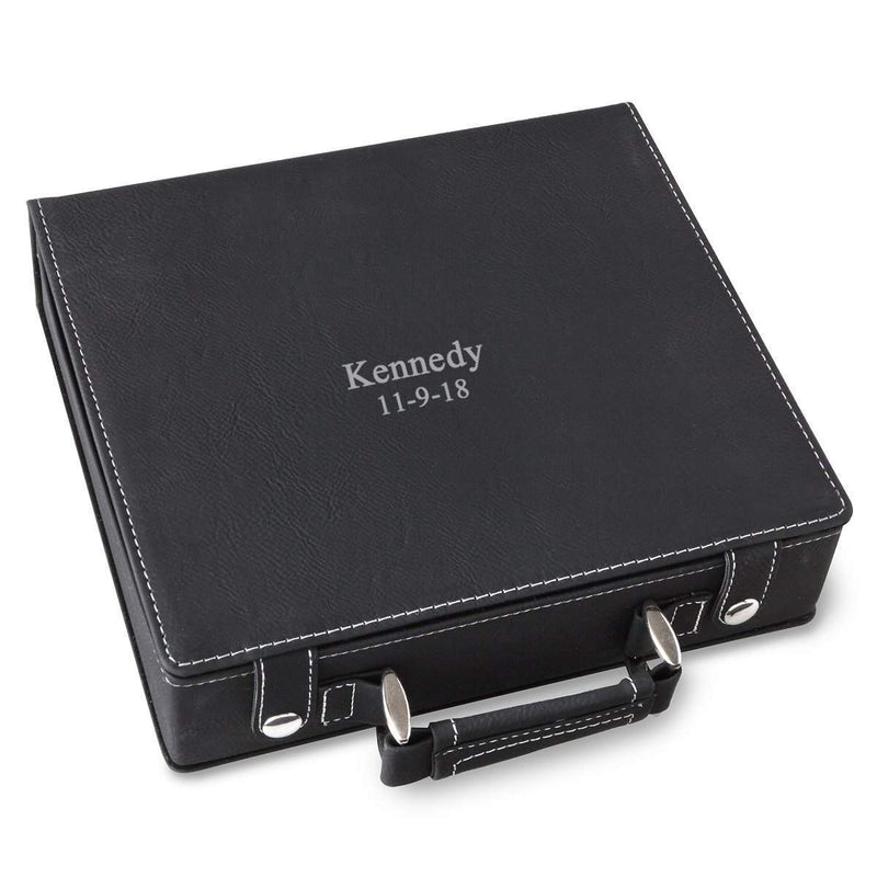 Personalized Black 100 Chip Poker Set -