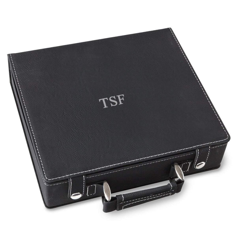Personalized Black 100 Chip Poker Set -