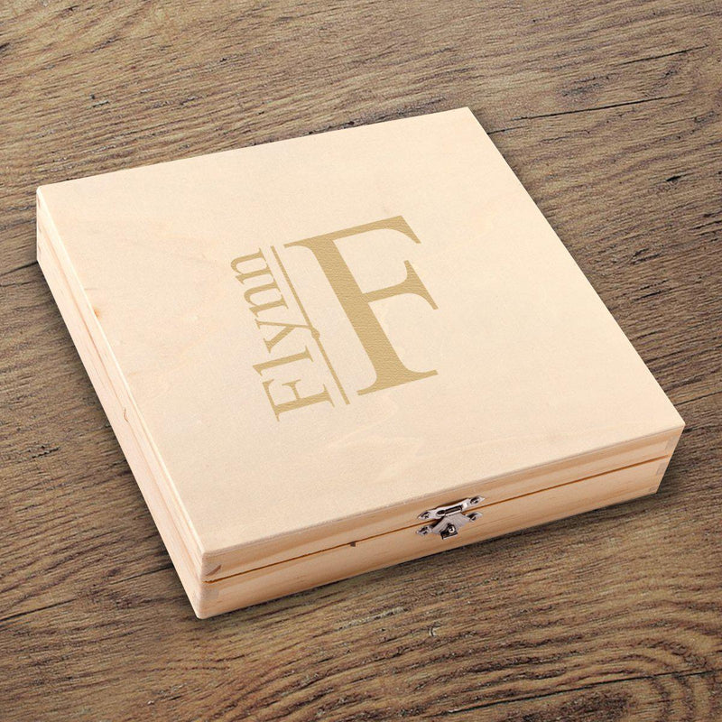Personalized Dunbar Groomsmen Flask Gift Box - Filigree - JDS
