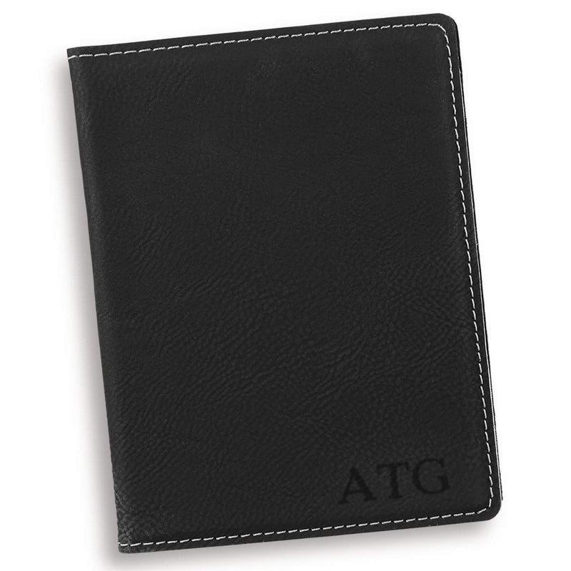 Personalized Black Passport Holder - Blind - JDS