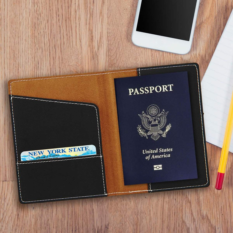 Personalized Black Passport Holder -  - JDS